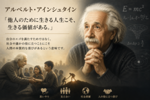 【アルベルト・アインシュタインの名言】「他人のために生きる人生こそ、生きる価値がある。」の意味と人生の教訓